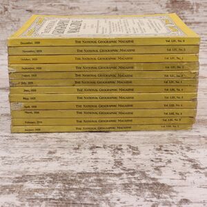 National Geographic Magazine 1928 Full Year Of 12